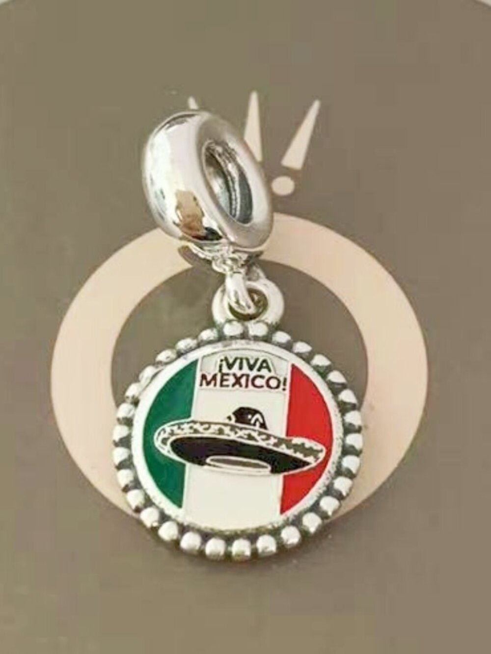 Pandora Viva Mexico Charm Mexico Sombrero Charm Mexico Hat Charm Travel Pendant